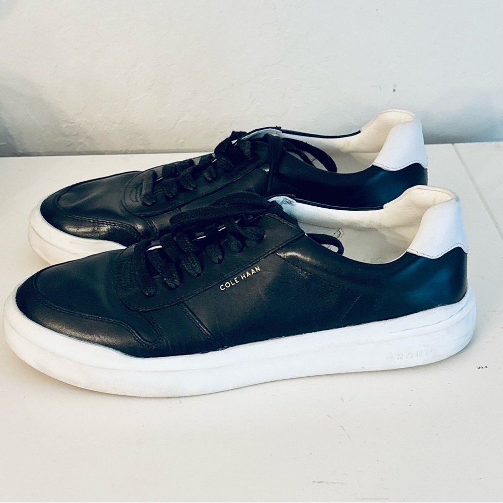 Cole Haan Grand Pro Rally Court Women’s Leather Sneakers, W17982, Black, 9.5